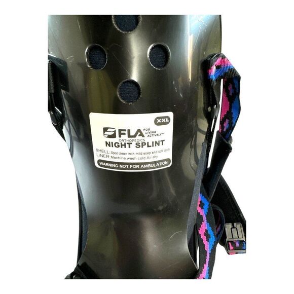 FLA Orthopedics XXL Night Splint Black & Blue Living Actively Plantar Fasciitis - Picture 2 of 8